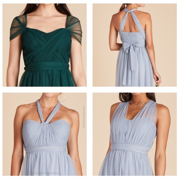 Birdy Grey Sandy Taupe Tulle Tan Strapless Christina Convertible Formal Dress - Picture 2 of 15